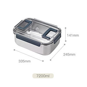 【清仓特惠4.5折】Glasslock韩国进口食品级304不锈钢保鲜盒密封防漏 大容量冰箱储存收纳盒