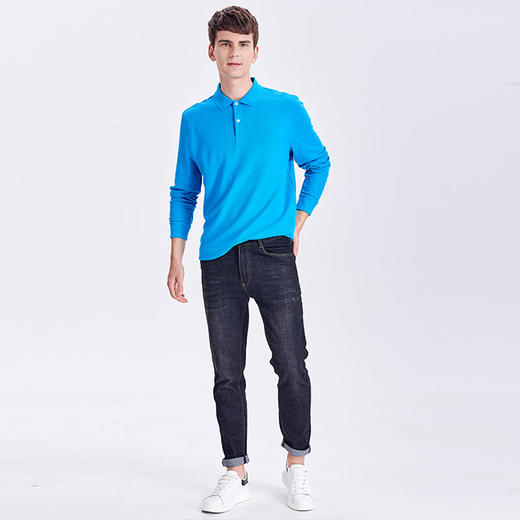 男士品牌长袖Polo衫 商品图2