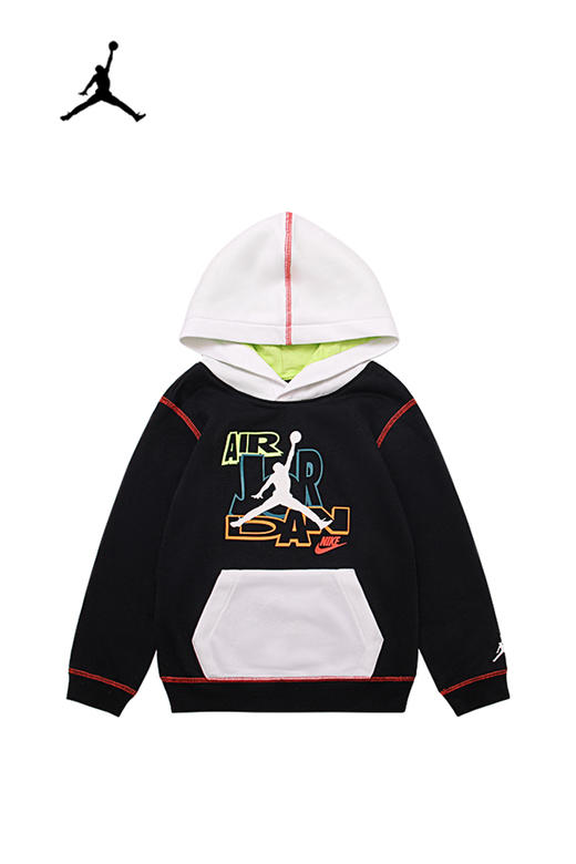 乔丹童衣童装春款迷彩logo休闲运动连帽卫衣JD2212020 商品图4