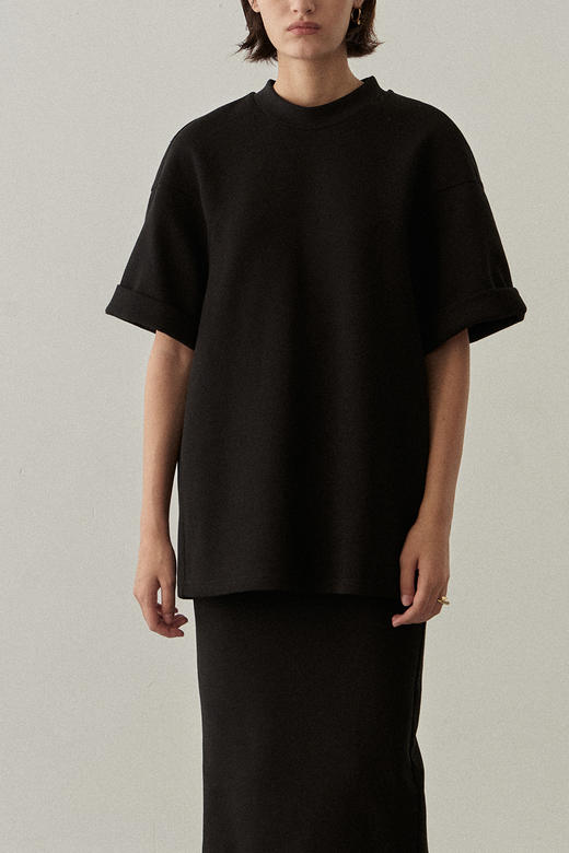 Viktoria Chan | SS22009 Morgan jersey top [短袖上衣 浅米 / 黑 ] 商品图6