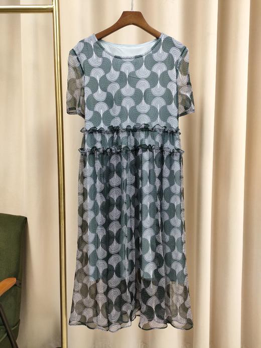 丁摩 桑蚕丝连衣裙碎花飘逸裙子真丝连衣裙Q121147 商品图8