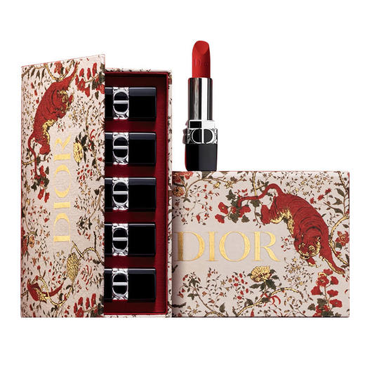 Dior/迪奥口红小样虎年限定五件套迪奥烈艳蓝金唇膏909#668#840#999#720礼盒装1.5g 商品图3