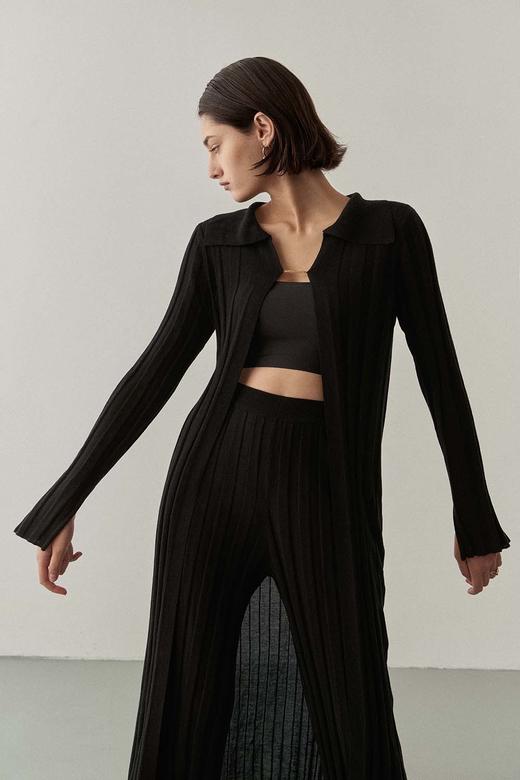 Viktoria Chan | SS22022 Giselle knitted trousers [天丝针织长裤 黑 / 粉 ] 商品图5
