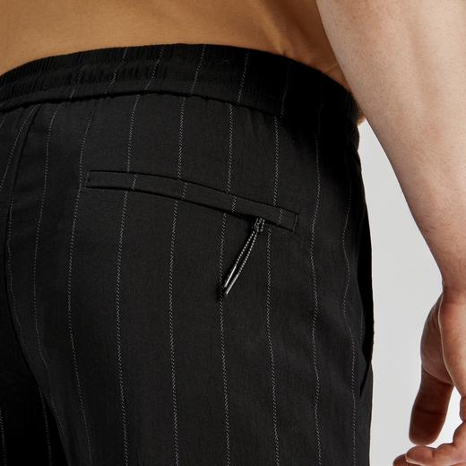 【特价】柒牌休闲长裤男春夏季时尚潮流百搭男生九分裤黑色条纹男裤子	122H71650 商品图3