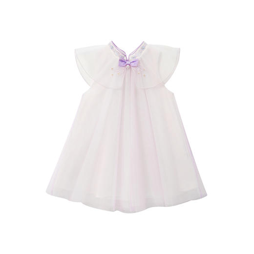 迷你巴拉儿童连衣裙夏装女童宝宝国风复古网纱公主裙 商品图4