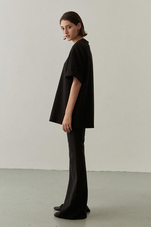 Viktoria Chan | SS22009 Morgan jersey top [短袖上衣 浅米 / 黑 ] 商品图10