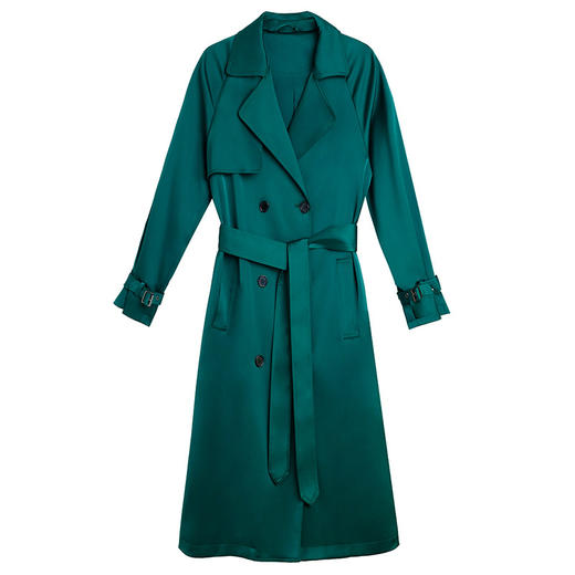 时尚风衣外套，新款设计感高级墨绿色长袖显瘦大衣ZL-150 商品图2