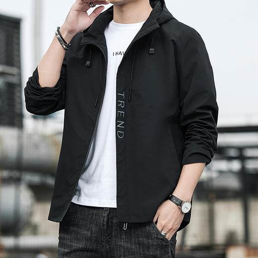 【新款上市！潮男时尚百搭~】男士外套2023春秋季新款韩版潮流修身衣服帅气棒球服男装休闲夹克男运动连帽衫百搭外穿外套 商品图2