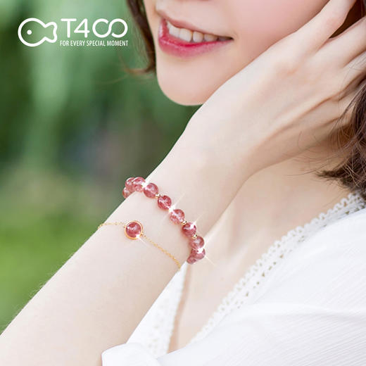 T400新款 草莓晶手链套装 桃花朵朵 开春转运 甜度满分 商品图0