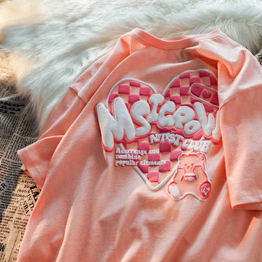 「39.9包邮！感受不一样的质感」字母印花短袖T恤女女士INS女装上衣 商品图2