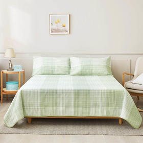 愉悦之家A类老粗布软席凉席三件套空调夏季冰丝凉席