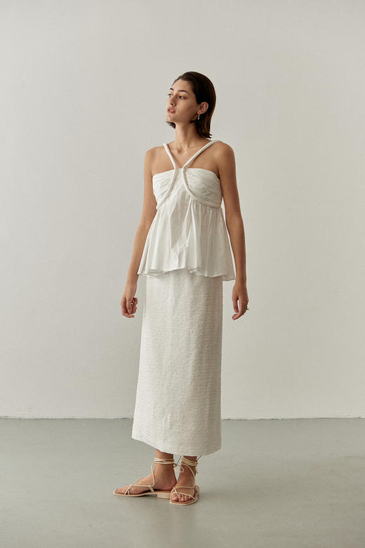 Viktoria Chan | SS22019 Giselle wrinkled skirt [半身裙 白 / 黑 ] 商品图2