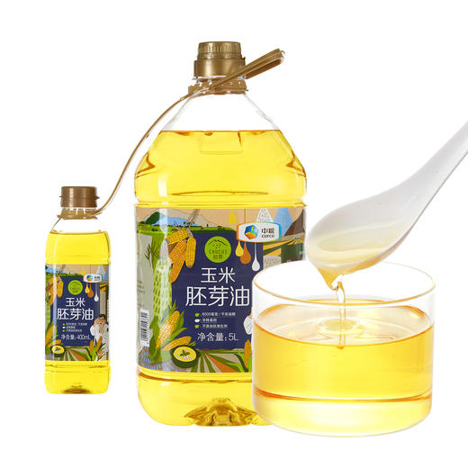 中粮初萃 食用油 一级压榨 非转基因玉米胚芽油4L/5L+400ml/6.18L 商品图7
