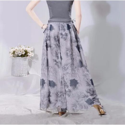 DM09059255 烟花夏装新品女复古气质雪纺印花阔腿裤休闲裤长裤 商品图3