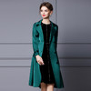 时尚风衣外套，新款设计感高级墨绿色长袖显瘦大衣ZL-150 商品缩略图1