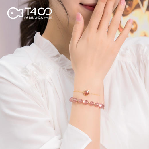 T400新款 草莓晶手链套装 桃花朵朵 开春转运 甜度满分 商品图5