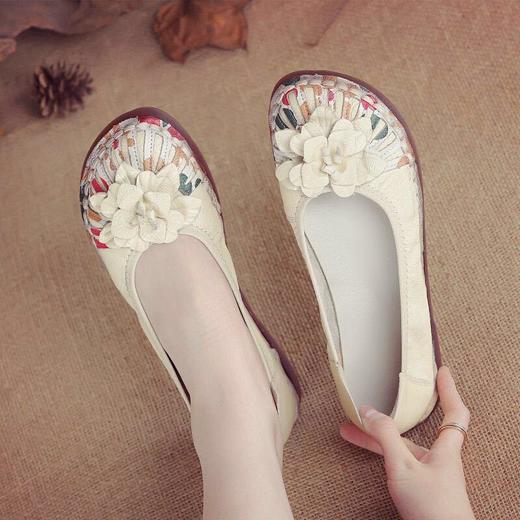 MTXY8908新款民族风气质休闲拼色花朵平底单鞋 商品图3