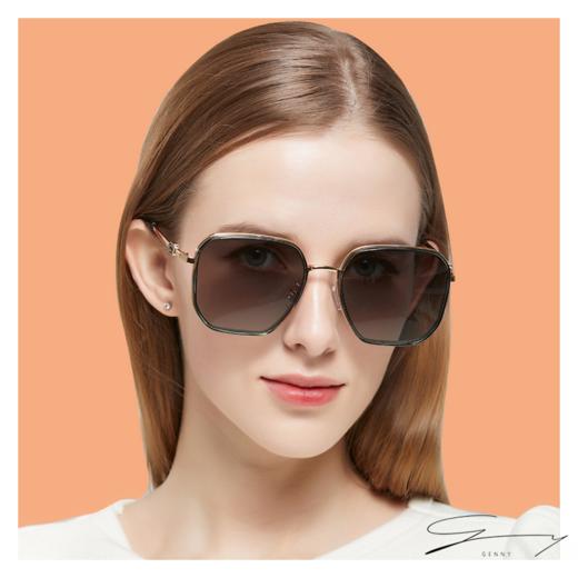 GENNY金属方框太阳镜 买即送男士偏光眼镜 商品图2