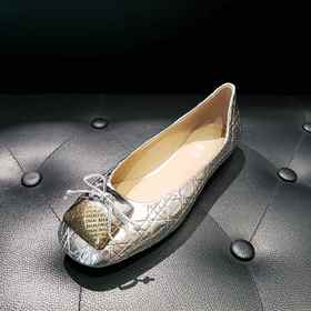 LFGJ 13004 真皮方头方扣平底女鞋