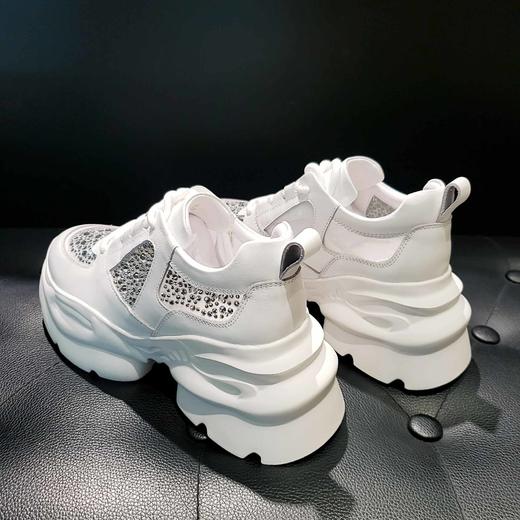 LFGJ 14615 真皮闪钻纱网厚底老爹鞋 商品图4