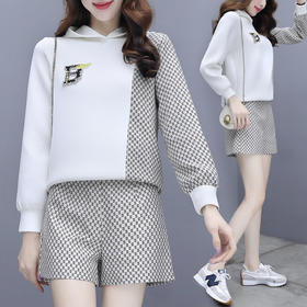 百搭减龄卫衣短裤套装，新款时尚潮牌港味休闲潮流两件套AHM-dyg1608