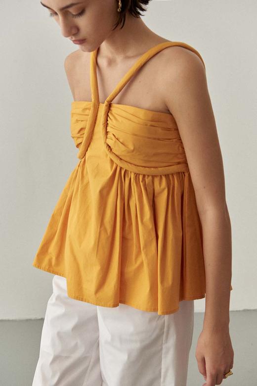 Viktoria Chan | SS22018 Blake gathered top [吊带上衣 白 / 黑 / 橙 ] 商品图2
