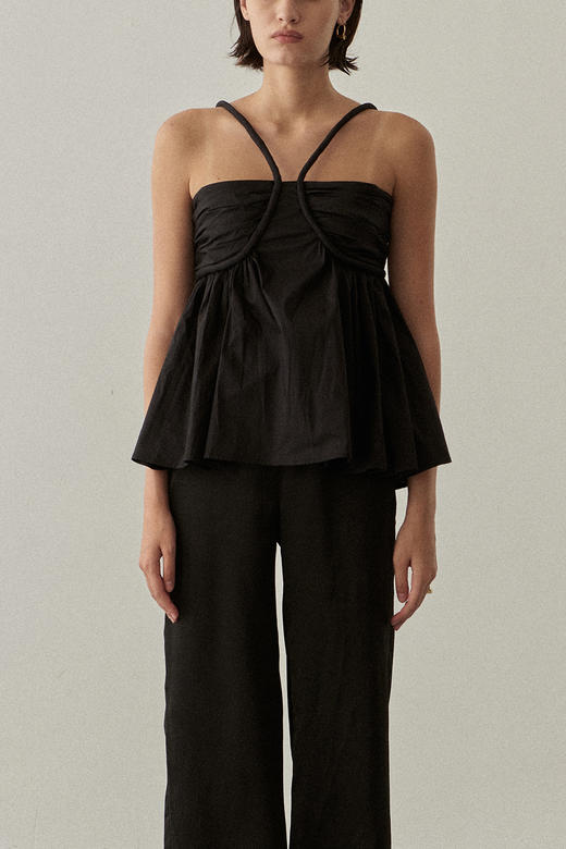Viktoria Chan | SS22018 Blake gathered top [吊带上衣 白 / 黑 / 橙 ] 商品图5