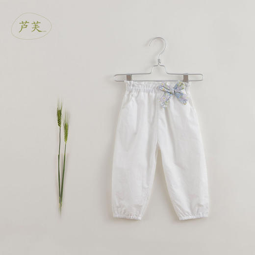 【马克珍妮 芦芙系列】夏装新款 女童舒适棉麻萝卜裤220397 商品图1