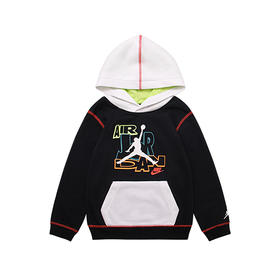 乔丹童衣童装春款迷彩logo休闲运动连帽卫衣JD2212020