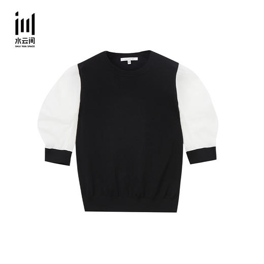 水云间灯笼袖小衫宽松显瘦新款2022春季设计感针织衫12210312 商品图3