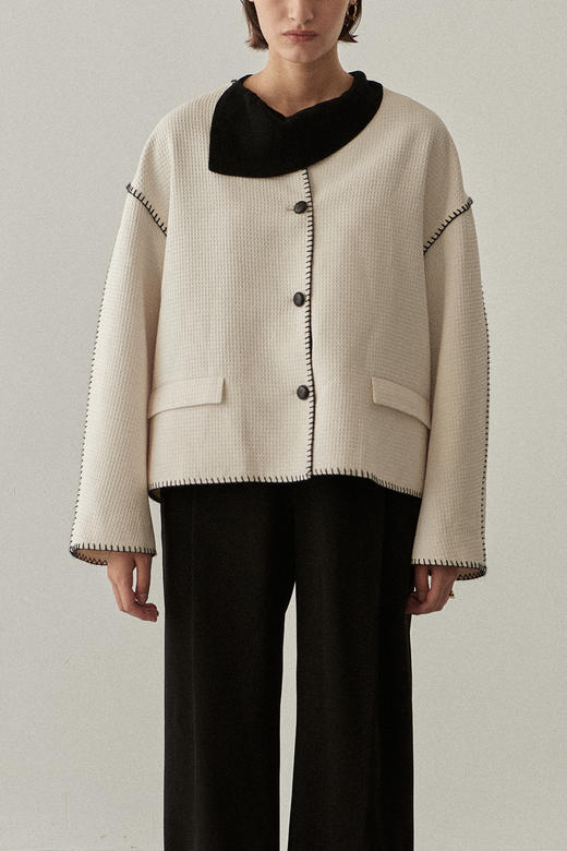 Viktoria Chan | SS22016 Blake trimmed jacket [外套 浅米 ] 商品图3