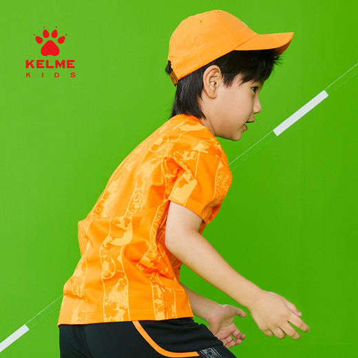  KIDS卡尔美童装儿童纯棉短袖t恤夏季新款足球印花上衣 商品图3