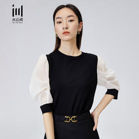 水云间灯笼袖小衫宽松显瘦新款2022春季设计感针织衫12210312