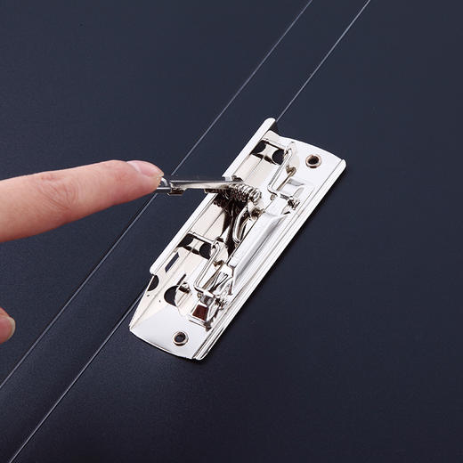 齐心 A602 办公必备轻便夹 A4 单强力夹PP单夹文件夹蓝色 商品图1