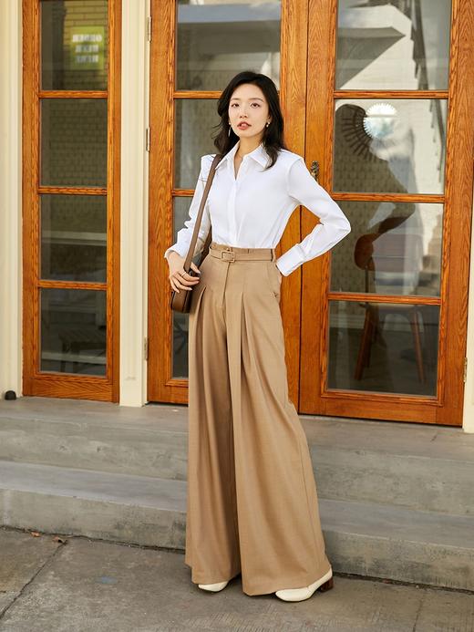 白色垫肩衬衫设计感小众时尚女职业通勤OL 商品图3