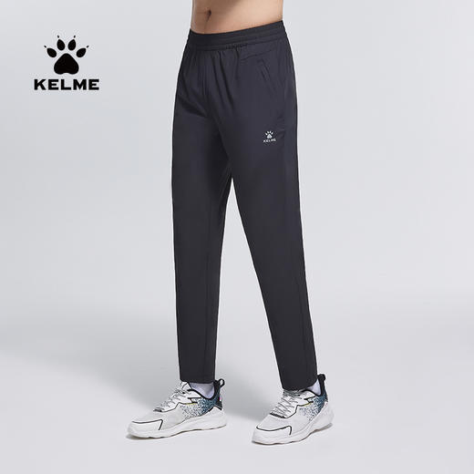 卡尔美运动裤男2022春夏弹力透气款梭织收腿长裤训练健身裤 商品图0