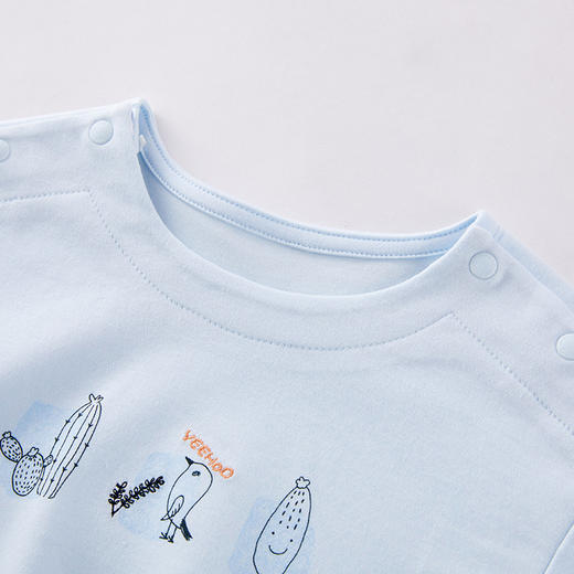 英氏儿童短袖套装上衣短裤条纹2件套装22夏季新品YRABJ22243A 商品图1