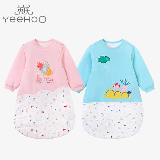 英氏婴儿果蔬系列睡袋宝宝分腿夹棉睡衣YESCJ02001A YESCJ02002A 商品图0
