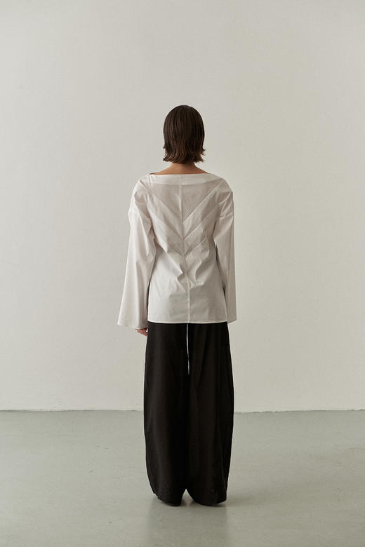 Viktoria Chan | SS22030 June herringbone shirt [长袖衬衫 白 ] 商品图1