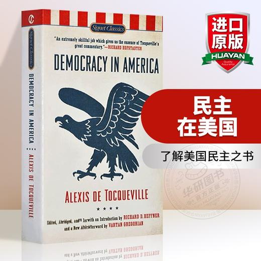 正版 论美国的民主 英文原版 Democracy in America 民主在美国 美国民主党 英文版社会学著作书籍 托克维尔 进口英语文学书 商品图0