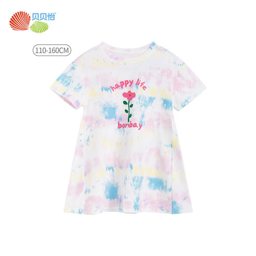 贝贝怡夏季新品短袖连衣裙扎染工艺女宝外出服 商品图5