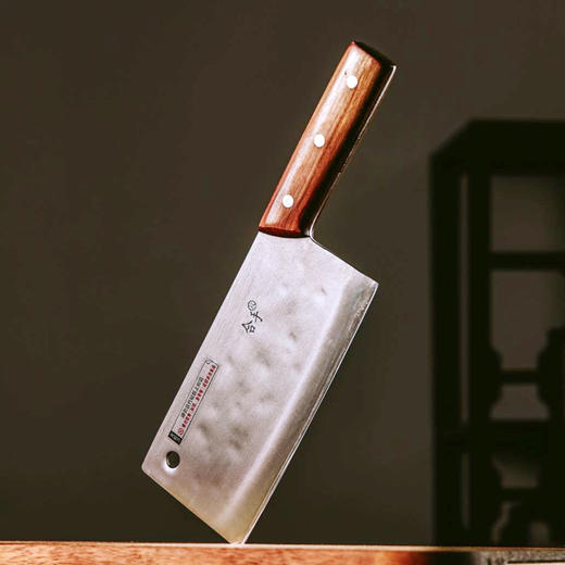 拿铁铁器手工锻打中华家刀合手文武双刀专业级切片菜刀砍骨刀套装 商品图2