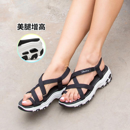 斯凯奇SKECHERS  女凉鞋沙滩鞋厚底老爹鞋子熊猫鞋 尺码偏大  31517 商品图0