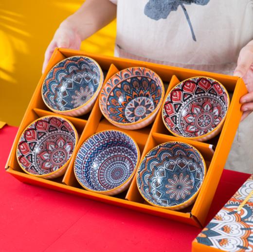 新款创意波西米亚礼品陶瓷碗筷套装批碗碟套装家用饭碗餐具套碗礼 商品图2