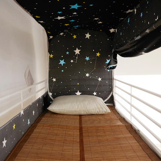 自然醒学生免安装蚊帐宿舍上铺床帘遮光一体式上下铺通用蒙古包蚊帐0.9m单人床HH 商品图4