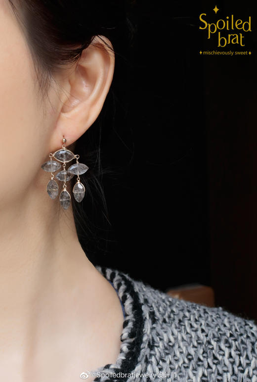 SpoiledBrat Jewelry风铃系列发晶耳环 商品图3