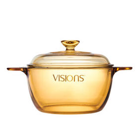 康宁进口晶彩透明锅家用煲汤炖煮玻璃锅2.5L