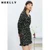 NEELLY纳俪商场同款复古桃心领碎花连衣裙女2022春夏新款百搭时尚N22022Y01091 商品缩略图3