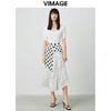 VIMAGE纬漫纪夏款时尚复古波点印花A字垂感半身裙女裙V1306907 商品缩略图1
