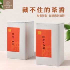 柑天下陈皮白茶福鼎老白茶贡眉寿新会陈皮小茶饼干茶叶独立包装138g